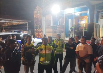 Satlantas Polresta Palangka Raya menggelar temu komunitas otomotif Kalimantan Tengah di Pos Bundaran Besar Palangka Raya, Sabtu (27/6/2026) malam.