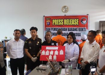 Hal itu diungkapkan dalam press release yang digelar pada Mapolresta Palangka Raya, Jalan Tjilik Riwut Km. 3,5, Kota Palangka Raya, Kalimantan Tengah, dengan dipimpin oleh Kasatresnarkoba, AKP Yonika Winner Te’dang, S.T., M.H., Senin (29/6/2026) siang. 