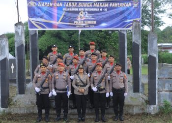 Pada hari Rabu, 24 Juni 2026, pukul 08.00 WIB di Taman Makam Pahlawan Sidamdam Desa Rianitae Kecamatan Pangururan dilaksanakan Upacara Ziarah dan Tabur Bunga dalam rangka Hari Bhayangkara Ke - 80 Tahun 2026.