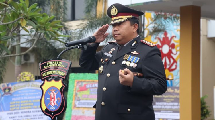 Kapolresta Palangka Raya, Polda Kalteng, Kombes Pol. Dedy Supriadi, S.I.K., M.H. dalam Upacara Hari Bhayangkara ke-80 Tahun 2026 yang dilaksanakan kesatuannya, Rabu (1/7/2026) pagi.