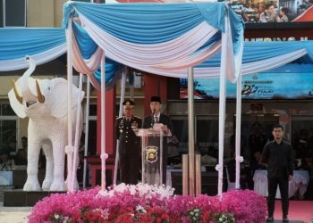 Apresiasi tersebut disampaikan saat Bupati Muchendi memimpin Upacara Peringatan Hari Bhayangkara ke-80 di halaman Mapolres OKI, Rabu (1/7/2026).