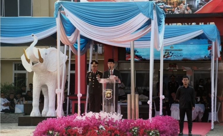 Apresiasi tersebut disampaikan saat Bupati Muchendi memimpin Upacara Peringatan Hari Bhayangkara ke-80 di halaman Mapolres OKI, Rabu (1/7/2026).