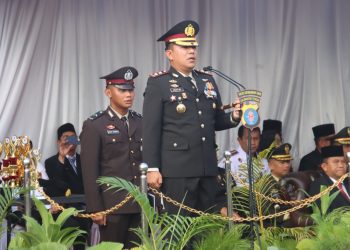Upacara dipimpin langsung Kapolres Kotim AKBP Resky Maulana Zulkarnain, S.H., S.I.K., M.H., pada hari Rabu pagi (01/07/2026).