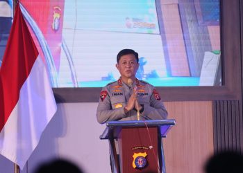 Kapolda Kalteng, Irjen Pol Iwan Kurniawan, dalam sambutannya pada acara Syukuran Hari Bhayangkara ke-80 dan Penghargaan Samkaryanugraha Nugraha Sakanti Tahun 2026 di Mapolda Kalteng, Kota Palangka Raya, Kamis (02/07/2026).