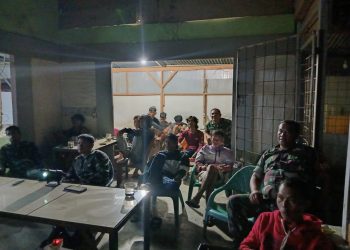 Jajaran Kodim 0207/Simalungun menggelar kegiatan Nonton Bareng (Nobar) Semarak Piala Dunia 2026 pertandingan antara Spanyol melawan Austria, Jumat dini hari (03/07/2026).