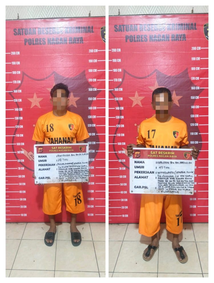 Dua tersangka yang ditahan masing-masing berinisial RR dan H, yang diketahui bekerja sebagai operator pompa pada SPBU.