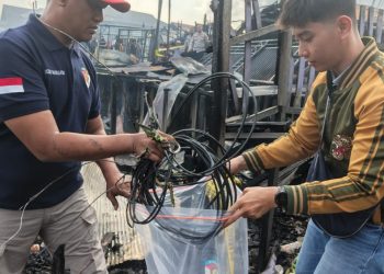 Polresta Palangka Raya menangani peristiwa kebakaran yang menghanguskan 36 bangunan di kawasan permukiman padat penduduk, Jalan Dr. Murjani Gang Sari 45, RT 01, RT 02, dan RT 03, Kelurahan Pahandut, Kecamatan Pahandut, Kota Palangka Raya, Minggu (12/7/2026) sekitar pukul 13.07 WIB.