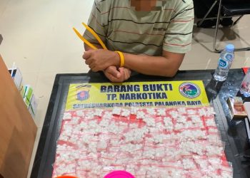 Seorang pria berinisial MZ (27) diamankan petugas di kediamannya di Jalan Kalimantan Gang Beringin No. 3, Kelurahan Pahandut, Kecamatan Pahandut, Kota Palangka Raya, pada Senin (13/7/2026).