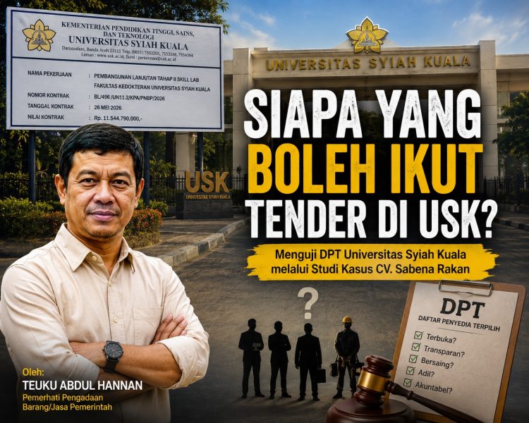 Teuku Abdul Hannan (Pemerhati Pengadaan Barang/Jasa Pemerintah)