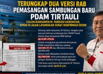 Dugaan ketidaktransparanan dalam penetapan biaya pemasangan sambungan baru air bersih di PDAM Tirtauli Kota Pematangsiantar