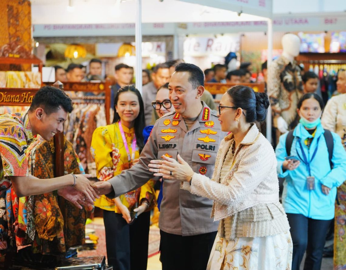 Kapolri menghadiri Bazar Kreasi Bhayangkari Nusantara 2026 di Jakarta Convention Center (JCC), Senayan, Rabu (22/7).
