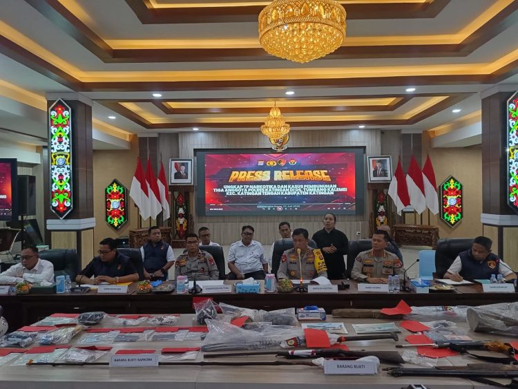 Pengungkapan disampaikan Kapolda dalam konferensi pers di Aula Arya Dharma, Mapolda Kalteng, Kamis (23/7/2026).