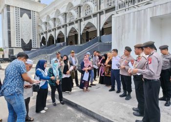 Satpamobvit Polresta Palangka Raya bersama Direktorat Pamobvit Polda Kalteng melaksanakan risk assessment terhadap lokasi Tablig Akbar dalam rangka memperingati Hari Jadi ke-61 Pemerintah Kota Palangka Raya dan HUT ke-81 Kemerdekaan Republik Indonesia Tahun 2026.