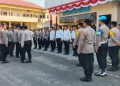 Jajaran SPKT Polresta Palangka Raya melaksanakan kegiatan serah terima piket jaga sebagai bagian dari kesiapan pelayanan kepolisian, Senin (27/7/2026).