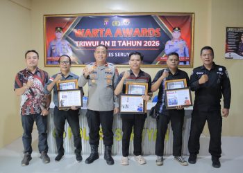 Polres Seruyan menggelar kegiatan Warta Award Triwulan II Tahun 2026 sebagai bentuk apresiasi kepada insan pers yang telah berkontribusi dalam publikasi dan penyebaran informasi kegiatan kepolisian