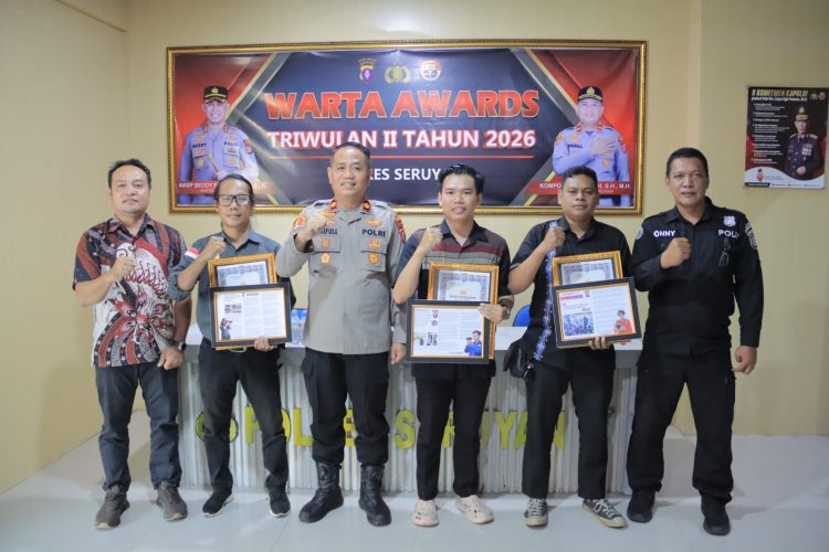 Polres Seruyan menggelar kegiatan Warta Award Triwulan II Tahun 2026 sebagai bentuk apresiasi kepada insan pers yang telah berkontribusi dalam publikasi dan penyebaran informasi kegiatan kepolisian