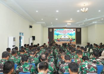 Korem 022/Pantai Timur (PT) menggelar kegiatan Sosialisasi Pencegahan, Pemberantasan, Penyalahgunaan, dan Peredaran Gelap Narkotika (P4GN) yang dirangkaikan dengan pemeriksaan urine bagi prajurit dan PNS di lingkungan Korem 022/PT, Senin (6/7/2026).