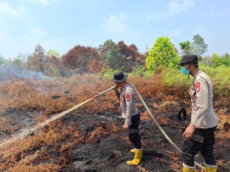 Satgas Aman Nusa terus melakukan pembasahan lahan yang terbakar sebagai upaya mencegah meluasnya kebakaran hutan dan lahan (karhutla) di wilayah Kalimantan Tengah, kata Kapolda Kalimantan Tengah Irjen Pol Iwan Kurniawan melalui Kabid Humas Kombes Pol Budi Rachmat.