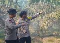 Dirsamapta Polda Kalteng bersama para PJU Polda Kalteng turun langsung meninjau lokasi kebakaran di Jl. Hiu Putih, Kota Palangka Raya, Selasa (4/8/2026).