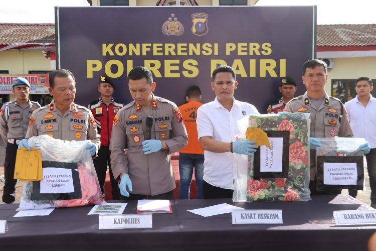 Konferensi pers polres dairi