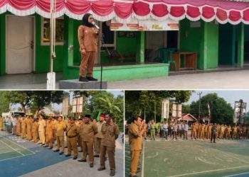 Apel dipimpin langsung Kepala Desa Singasari, Euis Sujana, S.DS, dan diikuti Sekretaris Desa, seluruh perangkat desa, BPD, para Kepala Dusun, Ketua RW, Ketua RT serta unsur lainnya.