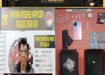 Satresnarkoba Polres Ogan Ilir mengamankan seorang laki-laki berinisial R Als SELAN (47) di wilayah Kelurahan Tanjung Raja, Kecamatan Tanjung Raja.