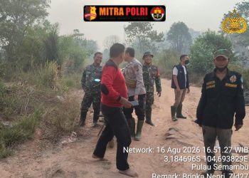 Kegiatan mitigasi berlangsung mulai pukul 13.50 WIB hingga 17.55 WIB. Titik api berada pada koordinat -3.184086, 104.694525 dengan jenis vegetasi lahan mineral dan status lahan berupa semak belukar.