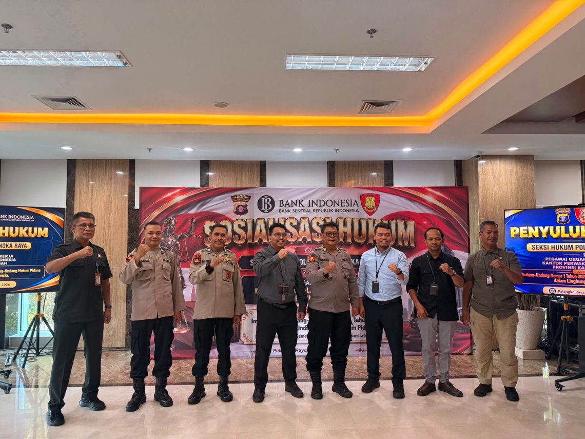 Seksi Hukum Polresta Palangka Raya memberikan penyuluhan hukum kepada pegawai Kantor Perwakilan Bank Indonesia Provinsi Kalimantan Tengah.