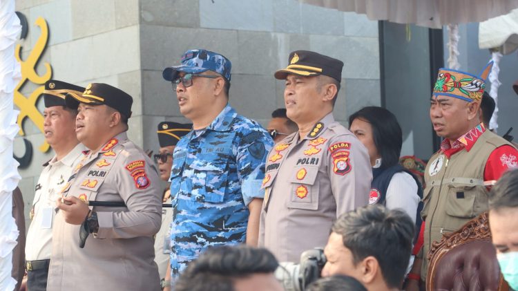 Kapolresta Palangka Raya, Polda Kalteng, Kombes Pol. Dedy Supriadi, S.I.K., M.H. turut hadir dalam Deklarasi Akbar Perang Melawan Narkoba yang diinisiasi oleh Pemerintah Provinsi Kalteng bersama seluruh unsur lintas sektoral dan Gerakan Dayak Anti Narkoba (GDAN).