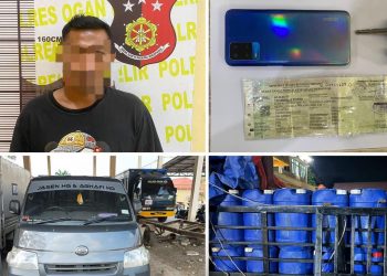 polisi mengamankan seorang terduga pelaku berinisial RJ alias D (27), seorang sopir warga Kecamatan Rantau Panjang.
