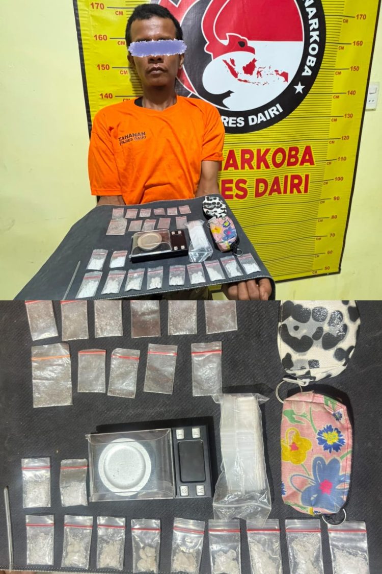 Satuan Reserse Narkoba Polres Dairi meringkus seorang pria berinisial AS (34) yang diduga terlibat dalam peredaran narkotika jenis sabu di wilayah hukum Polres Dairi.