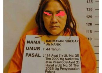 Tersangka yang diamankan adalah RS alias Nanik (44 tahun), warga Rantauprapat. Dari penggeledahan yang dilakukan, petugas menyita barang bukti berupa: 65 butir pil ekstasi merek Butterfly berwarna hijau, 15 butir pil ekstasi merek Superman berwarna merah muda, 1 unit telepon genggam merek Oppo berwarna ungu, serta 1 buah plastik klip dan 1 buah kantong kresek berwarna merah.