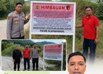 Pemasangan Papan Imbauan Oleh Polsek Klapanunggal di Lokasi Galian C,bagi Penambang Yang tidak mematuhi Ketentuan Perizinan,akan diambil Tindakan Hukum