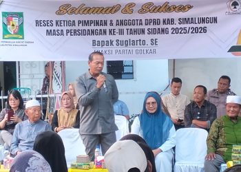 Reses Ketiga Anggota DPRD Simalungun masa persidangan Ke III tahun 2025/2026 Sugiarto, SE dari Fraksi Golkar yang sekaligus Sebagai Ketua DPRD Kabupaten Simalungun dilaksanakan di Nagori Parbalogan kec.Tanah Jawa, Jumat 28/08/2026, sekitar pukul 15.30. wib.