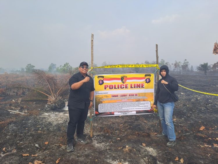 Pemasangan dilakukan di Jalan Bereng Bengkel, Jalan Manunggal Kelurahan Kalampangan serta Jalan Tabat Kalsa Kelurahan Sabaru sebagai langkah untuk mengamankan lokasi sekaligus memberikan tanda peringatan agar masyarakat tidak melakukan aktivitas yang dapat memicu kebakaran kembali