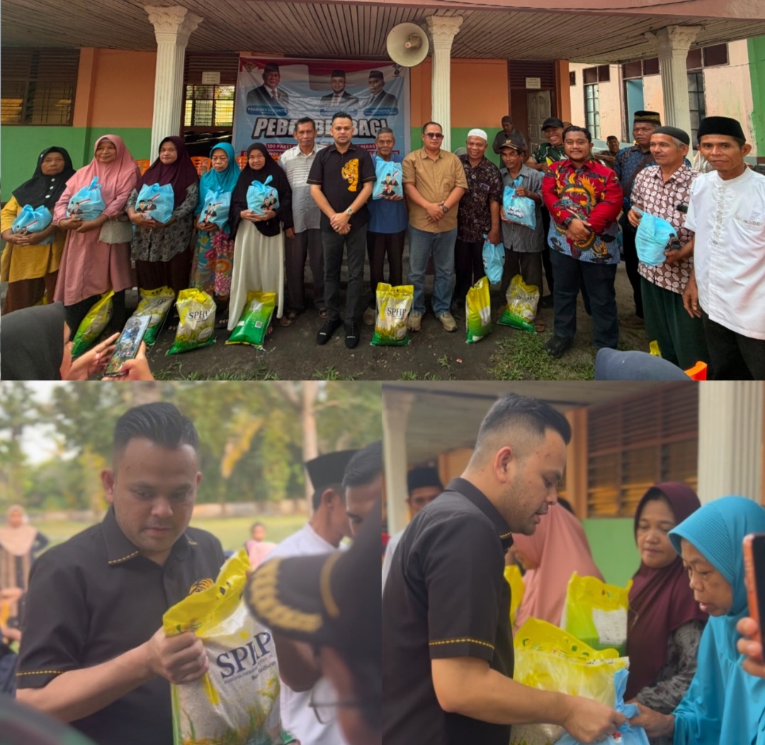 Ketua DPP Elang 3 Hambalang Riau sekaligus Direktur Utama PT Green Palma Riau Jaya, Pebriyan Winaldi, menggelar kegiatan sosial berupa pembagian 100 paket sembako dan 100 karung beras kepada masyarakat Desa Pangkalan Baru Barat Dusun 3 Jaya Baru , Kecamatan Siak Hulu, Jum'at (31/7/26) sekitar pukul 16.00 WIB.