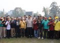 Kapolda Kalteng Irjen Pol Iwan Kurniawan, S.I.K., M.Si. usai memimpin apel Operasi Aman Nusa II bersama personel Satgas Karhutla dan 100 orang perwakilan komunitas di Lapangan Barigas, Mapolda Kalteng, Sabtu (5/9/2026).