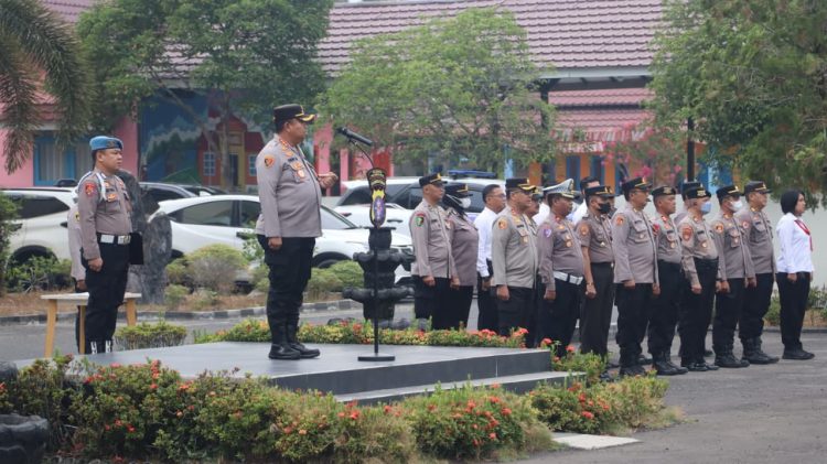Kapolresta Palangka Raya, Polda Kalteng, Kombes Pol. Dedy Supriadi, S.I.K., M.H. kembali berkesempatan untuk memimpin Apel Jam Pimpinan yang dilaksanakan kesatuannya pada Hari Senin (7/9/2026) pagi.