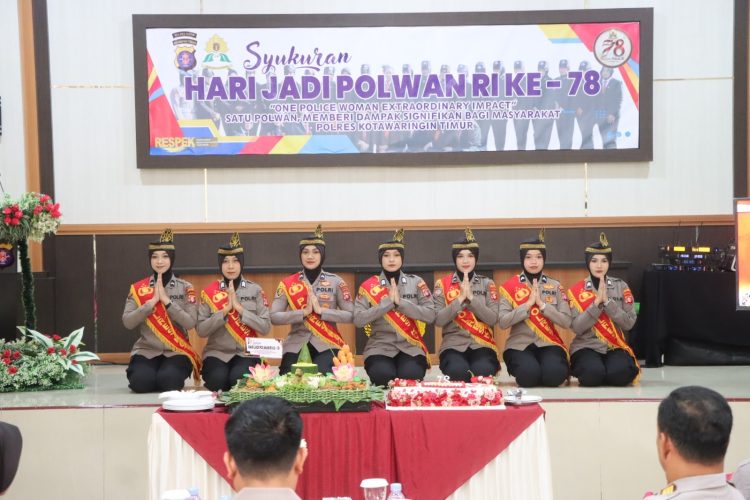 Polres Kotawaringin Timur (Kotim) menggelar acara syukuran dalam rangka memperingati Hari Jadi Polisi Wanita (Polwan) Republik Indonesia ke-78. Kegiatan tersebut berlangsung di Aula Tunggal Panaluan Polres Kotim, Selasa (8/9/2026) pagi.