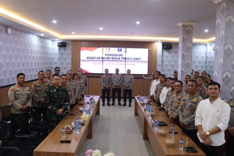 Kedatangan Tim Serdik Sespimmen Polri Dikreg Ke-67 T.A. 2026 tersebut disambut langsung oleh Wakapolresta Palangka Raya AKBP Moch. Isharyadi F., S.I.K., M.M. beserta sejumlah Pejabat Utama di Mapolresta Palangka Raya.
