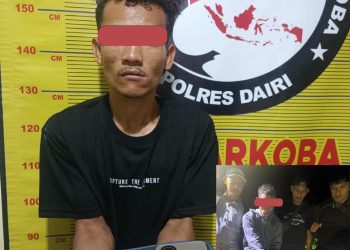 Sat Narkoba Polres Dairi meringkus seorang pria berinisial AJT (26) atas kepemilikan narkotika jenis sabu di Simpang Jalan Bertungen Julu, Kecamatan Tigalingga, Kabupaten Dairi.