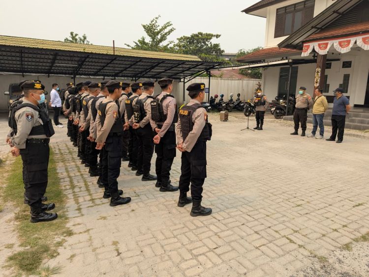 Apel kesiapan digelar di Kantor Pertamina Area Retail Kalteng, Jalan RTA Milono, Kota Palangka Raya, Kalimantan Tengah, yang dipimpin oleh Kompol Henry, S.E. selaku koordinator pam, Senin (14/9/2026) siang.