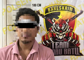 Pelaku JS (29), seorang oknum penagih dari PT Sehati, berakhir di tangan Tim Rimau Batu Unit Reskrim Polsek Tanjung Batu