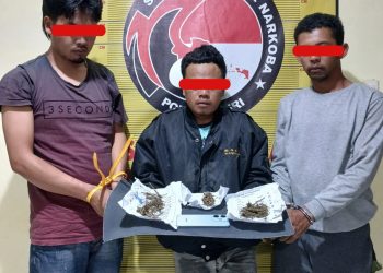 Adapun ketiga tersangka yakni berinisial LCS (30) yang bertugas sebagai kurir, serta IFM (30) dan SB (33) yang bertindak sebagai pemasok.