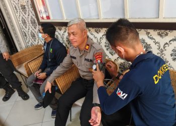 Seksi Dokkes Polresta Palangka Raya menggelar pemeriksaan kesehatan (rikkes) rutin bagi personel usai pelaksanaan apel pagi di Mapolresta Palangka Raya.