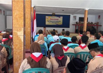 Sarasehan Estafet Tunas Kelapa yang digelar Kwartir Ranting (Kwarran) Kaligondang di Balai Desa Penolih, Kecamatan Kaligondang, Kabupaten Purbalingga, Sabtu (5/9/2026).