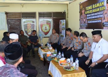Kapolres Nagan Raya AKBP Muhamad Taufiq, S.I.K., M.H., melaksanakan kegiatan temu ramah bersama tokoh masyarakat di Kecamatan Beutong,