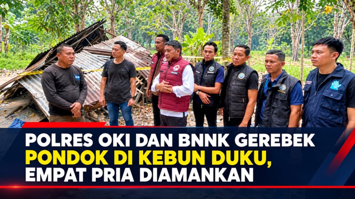 Tim gabungan Polres Ogan Komering Ilir (OKI) dan Badan Narkotika Nasional Kabupaten (BNNK) OKI menggelar razia narkotika di sejumlah pondok yang berada di tengah perkebunan duku,