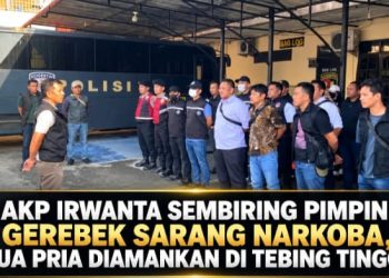 Satuan Reserse Narkoba (Satresnarkoba) Polres Tebing Tinggi melalui kegiatan Gerebek Sarang Narkoba (GSN) di Jalinsum Simpang Medan, Kelurahan Tambangan Hulu, Kecamatan Padang Hilir, Kota Tebing Tinggi, Jumat (9/10/2026) sore.