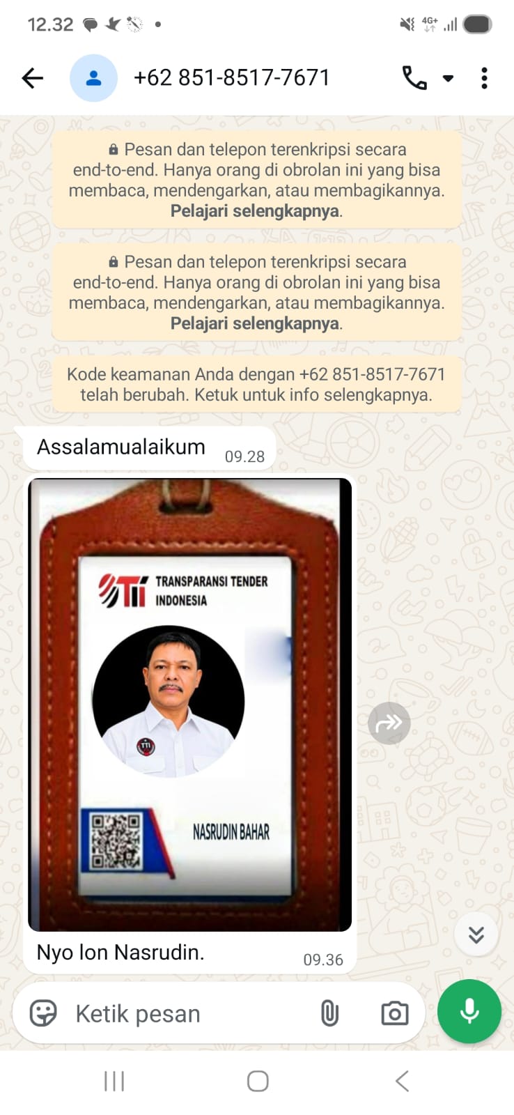 sedikitnya lima orang telah menghubunginya untuk meminta konfirmasi mengenai nomor 085185177071, yang disebut digunakan oleh pihak yang mengaku sebagai dirinya.